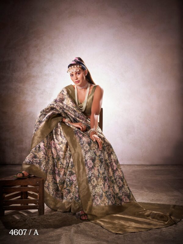 Elegant Soft Crush Party Saree - Image 4