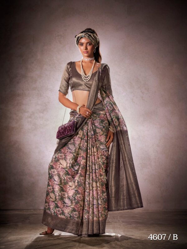 Elegant Soft Crush Party Saree - Image 3