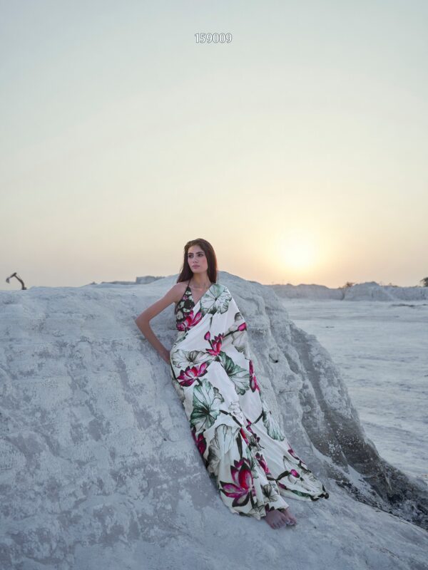 Flourish Designs : Volvo Trendy Satin  Saree : - Image 2