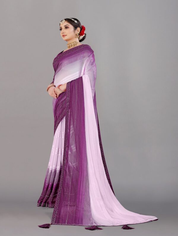 Gilded Grace Georgette Saree - Image 2