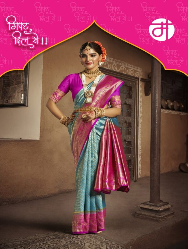 Embellished Silk Saree - Image 5