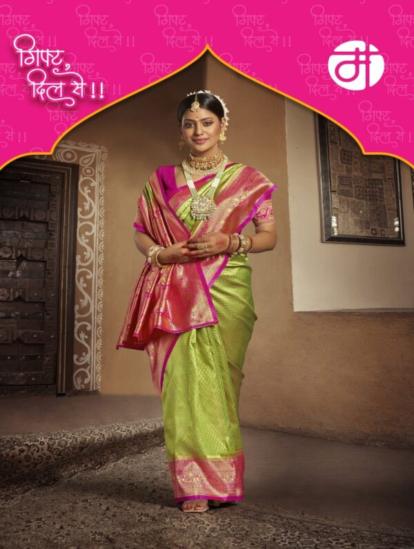 Embellished Silk Saree - Image 7
