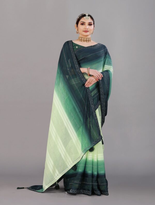 Gilded Grace Georgette Saree - Image 8