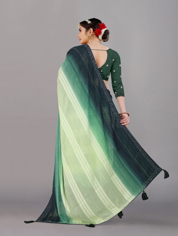 Gilded Grace Georgette Saree - Image 9