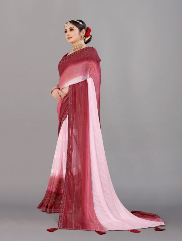 Gilded Grace Georgette Saree - Image 12