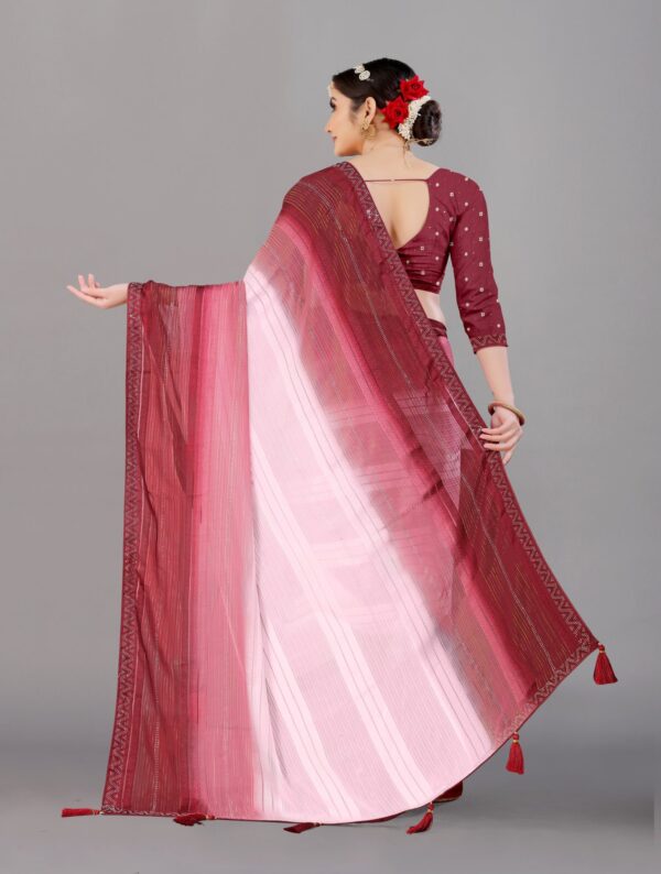 Gilded Grace Georgette Saree - Image 14