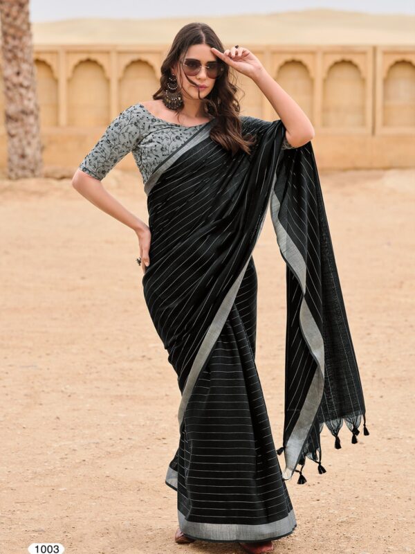 Timeless Elegance: Linen Silk  Saree - Image 3