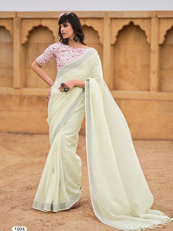 Timeless Elegance: Linen Silk  Saree - Image 4