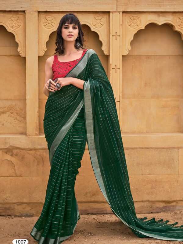 Timeless Elegance: Linen Silk  Saree - Image 7
