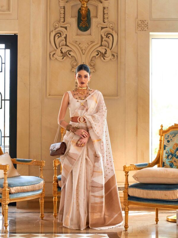 Celestial Aura Kyaari Tissue Saree - Image 7